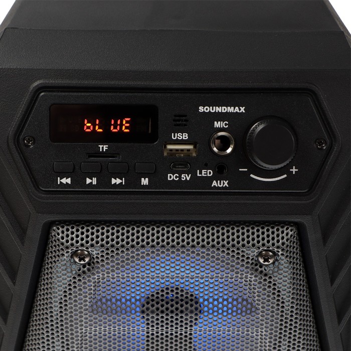 Портативная караоке система Soundmax SM-PS4426, 35 Вт, FM, AUX, USB, BT, 1200 мАч, чёрная - фото 51465681