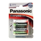 Батарейка алкалиновая Panasonic Everyday Power, C, LR14-2BL, 1.5В, блистер, 2 шт. - Фото 1