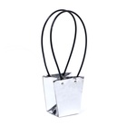 Сумка для цветов «Серебро», влагостойкая, 12×12 - 8×8 - 12.5 см - Фото 2