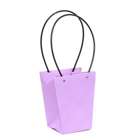Сумка для цветов «Лиловая», влагостойкая, 17?17 - 11.5?11.5 - 20 см (комплект 10 шт)