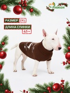 Свитер «Олень», 2XL (ДС 41, ОШ 41, ОГ 36-60 см), коричневый - Фото 1