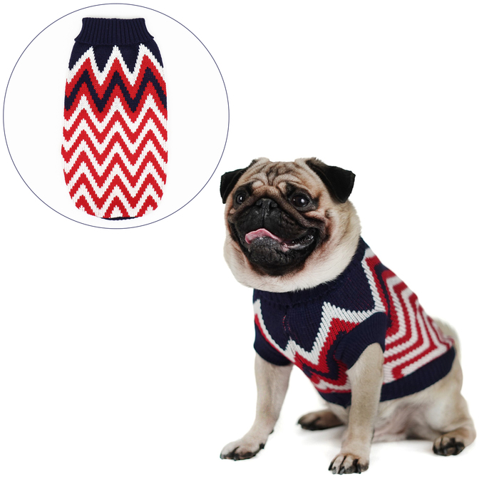 Свитер "Зиг-Заг", 2XL (ДС 41, ОШ 41, ОГ 36-60 см) - Фото 1