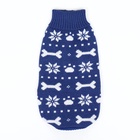 Свитер «Косточки-снежинки», размер 16 (ДС 35-39, ОГ 38-50, ОШ 24-28 см), синий - Фото 7