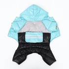 Комбинезон «Анорак», светоотражающий, размер 8, ДС 19 см, ОГ 30, ОШ 22 см, чёрный, голубой - Фото 11