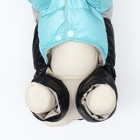 Комбинезон «Анорак», светоотражающий, размер 8, ДС 19 см, ОГ 30, ОШ 22 см, чёрный, голубой - Фото 9