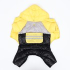 Комбинезон «Анорак» светоотражающий, размер 10 (ДС 25, ОГ 34, ОШ 24 см), чёрно-жёлтый - Фото 11