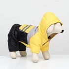 Комбинезон "Анорак" светоотражающий, размер 12 (ДС 28, ОГ 38, ОШ 27 см), чёрно-жёлтый - Фото 4