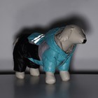 Комбинезон "Анорак" светоотражающий, размер 12 (ДС 28, ОГ 38, ОШ 27 см), чёрно-голубой - Фото 14