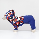 Комбинезон "Go-Иди" с утяжкой, размер 16 (ДС 36, ОГ 46, ОШ 35 см), синий/камуфляж - фото 22707669