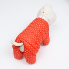 Комбинезон «Для прогулки», размер 14, ДС 28 см, ОГ 42 см, ОШ 31 см, оранжевый - Фото 4