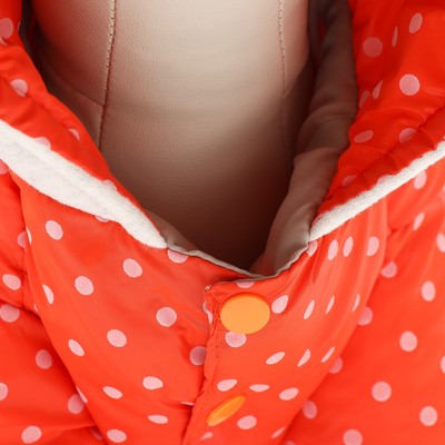 Комбинезон «Для прогулки», размер 18, ДС 40 см, ОГ 50 см, ОШ 38 см, оранжевый
