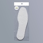 Стельки для обуви, набор - 5 пар, хлопковые, влаговпитывающие, универсальные, р-р RU до 42 (р-р Пр-ля до 43), 27 см, цвет белый - фото 22708301