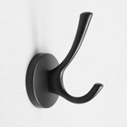Крючок мебельный CAPPIO STRONG, двухрожковый, черный - Фото 2