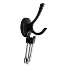 Крючок мебельный CAPPIO STRONG, двухрожковый, цвет черный - Фото 3