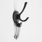Крючок мебельный CAPPIO STRONG, двухрожковый, черный - Фото 3