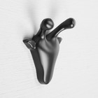Крючок мебельный CAPPIO GIRAFFE, двухрожковый, черный - Фото 2