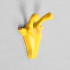 Крючок мебельный CAPPIO GIRAFFE, двухрожковый, желтый - Фото 2