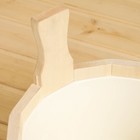 Шайка деревянная, 5 л, круглая, ЛИПА, пластиковая вставка FT - Фото 4