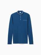 Футболка с длинным рукавом мужская MINAKU, размер 42, синяя - Фото 5