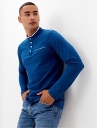 Футболка с длинным рукавом мужская MINAKU, размер 44. синяя - Фото 3