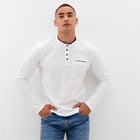 Футболка с дл. рукавом мужская MINAKU цвет белый, р-р 46 - Фото 4