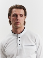 Лонгслив поло мужской MINAKU: Basic line MAN, размер 50, белый - Фото 3