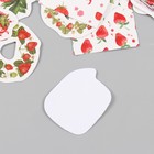 Наклейки для творчества "Клубничка" набор 46 шт 6,4х4,4х1,1 см - фото 22708403