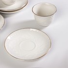 Набор кофейный Coffee, 8 предметов: 4 чашки 70 мл, 4 блюдца, керамика, белый - Фото 2