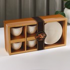 Набор кофейный Coffee, 8 предметов: 4 чашки 70 мл, 4 блюдца, керамика, белый - Фото 4