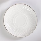 Кофейная пара с ложкой Coffee, 2 предмета: кружка 190 мл, блюдце, керамика, белая - Фото 4