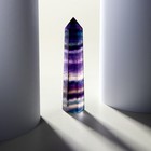 Кристалл из натурального камня «Фиолетовый флюорит», высота: от 6 до 7 см - фото 7443819