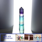 Кристалл из натурального камня «Фиолетовый флюорит», высота: от 7 до 8 см - фото 7443822