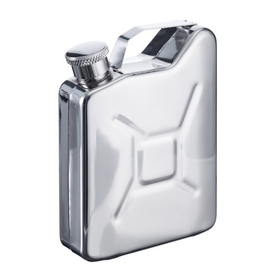 Фляжка Мастер К «Канистра», 150 мл, подарочная, армейская, нержавеющая сталь, серебрситая