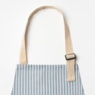 Фартук Доляна с карманом, синий, 70×65±4 см, 100% хлопок, рогожка - Фото 2