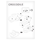 Набор для творчества создние 3D фигурки «Крокодил» - фото 4095248