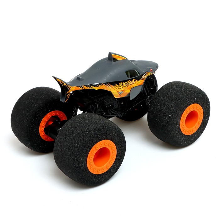 Джип радиоуправляемый SHARK, мягкие колеса, работает от акб, цвет серый 66157