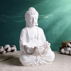 Подставка для мелочей "Будда с лотосом" белая, 19х17х32 - фото 7371616