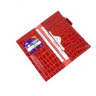 Пр1052-203 Портмоне на магните Пр1052,красный крокодил - 203 - Фото 2