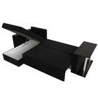 Диван угловой «Атланта лайт», левый угол, механизм еврокнижка, микровельвет, цвет чёрный - Фото 10