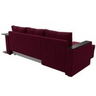 Угловой диван «Атланта лайт», левый угол, механизм еврокнижка, микровельвет, бордовый - Фото 6
