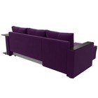 Угловой диван «Атланта лайт», левый угол, механизм еврокнижка, микровельвет, фиолетовый - Фото 6