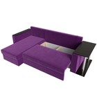 Угловой диван «Атланта лайт», левый угол, механизм еврокнижка, микровельвет, фиолетовый - Фото 8