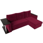 Угловой диван «Атланта лайт», правый угол, механизм еврокнижка, микровельвет, бордовый - Фото 5
