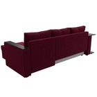Угловой диван «Атланта лайт», правый угол, механизм еврокнижка, микровельвет, бордовый - Фото 6