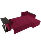 Угловой диван «Атланта лайт», правый угол, механизм еврокнижка, микровельвет, бордовый - Фото 9