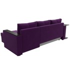 Угловой диван «Атланта лайт», правый угол, механизм еврокнижка, микровельвет, фиолетовый - Фото 6