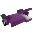 Угловой диван «Атланта лайт», правый угол, механизм еврокнижка, микровельвет, фиолетовый - Фото 7