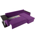 Угловой диван «Атланта лайт», правый угол, механизм еврокнижка, микровельвет, фиолетовый - Фото 8