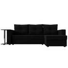 Угловой диван «Атланта лайт», правый угол, механизм еврокнижка, микровельвет, чёрный - Фото 2