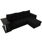 Угловой диван «Атланта лайт», правый угол, механизм еврокнижка, микровельвет, чёрный - Фото 5